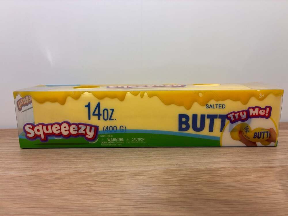 Sunny Days Squeezy Butter 14 oz Salted Butter Stress Relief Squeeze Toy